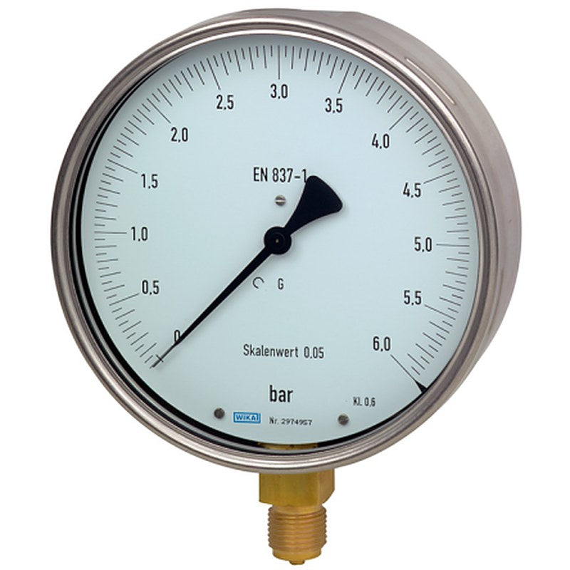 WIKA G 1/2 Threaded Pressure Gauge, 160 mm, 250 bar