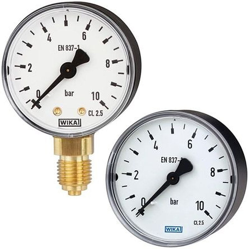 WIKA G 1/4 Threaded Pressure Gauge, 50 mm, 40 bar