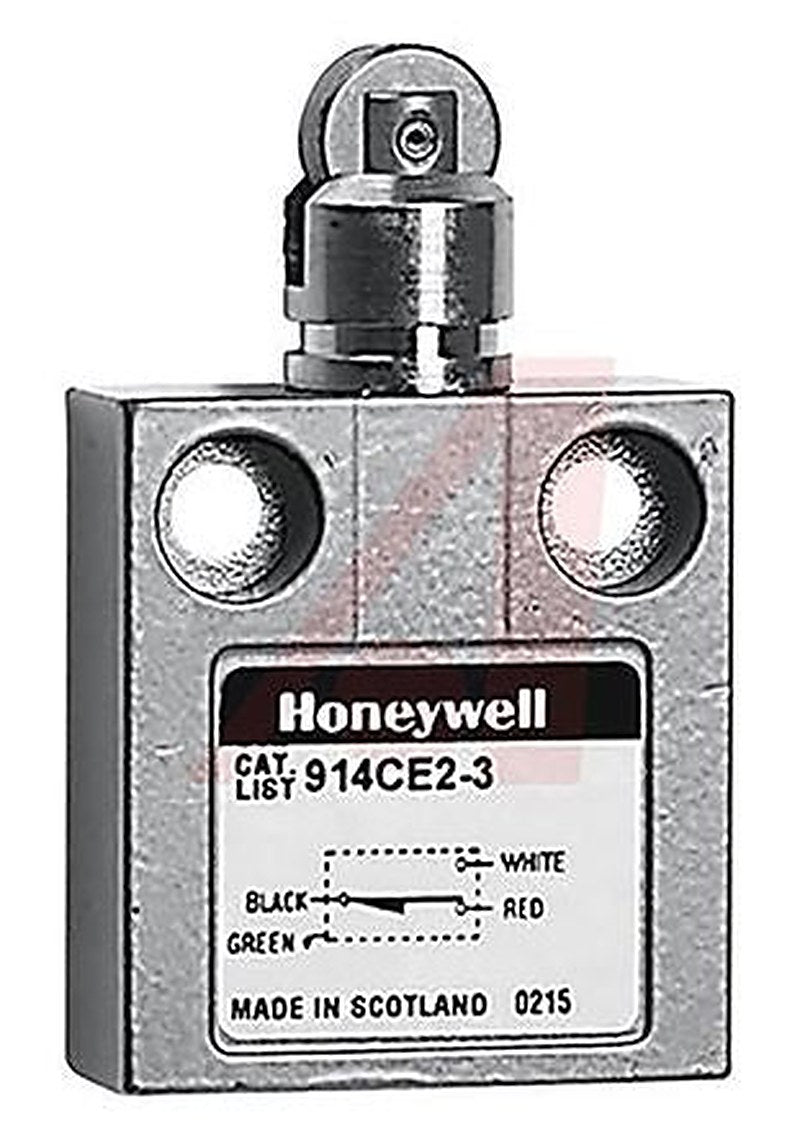 Honeywell 914CE Series Roller Plunger Limit Switch, SPDT, IP66, IP67, IP68, Die Cast Zinc Housing, 250V ac