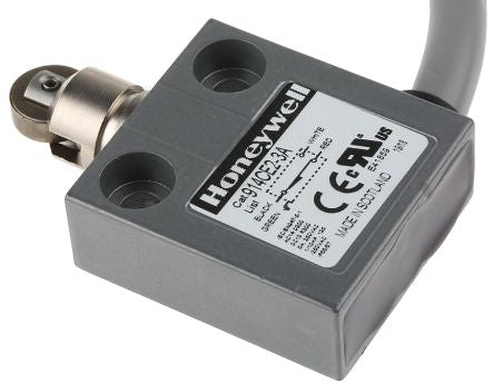 Honeywell 914CE Series Roller Plunger Limit Switch, SPDT, IP66, IP67, IP68, Die Cast Zinc Housing, 250V ac, 5A