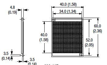 92-117 Reflector, micro cube, 59.9 x 40.3 mm rectangular with M3 mounting holes