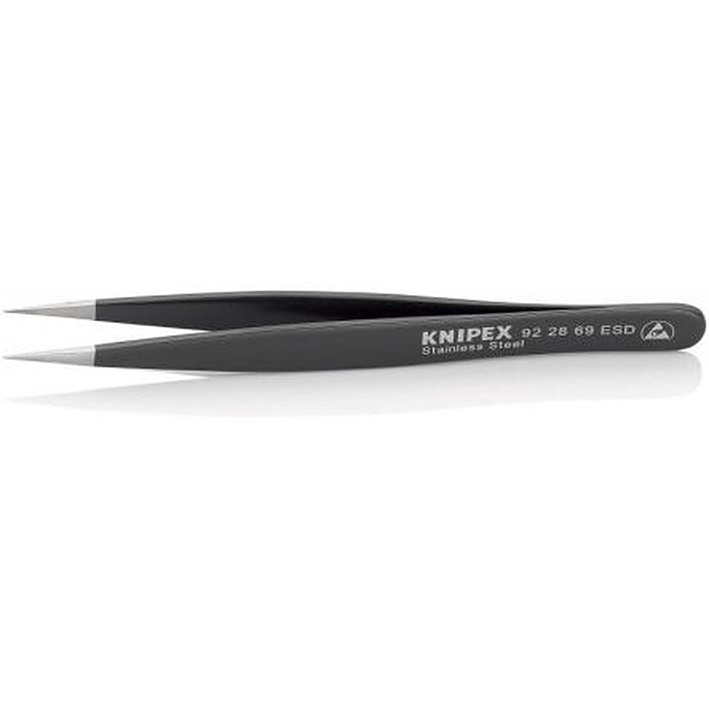 Knipex 130mm Stainless Steel Smooth ESD Safe Tweezer