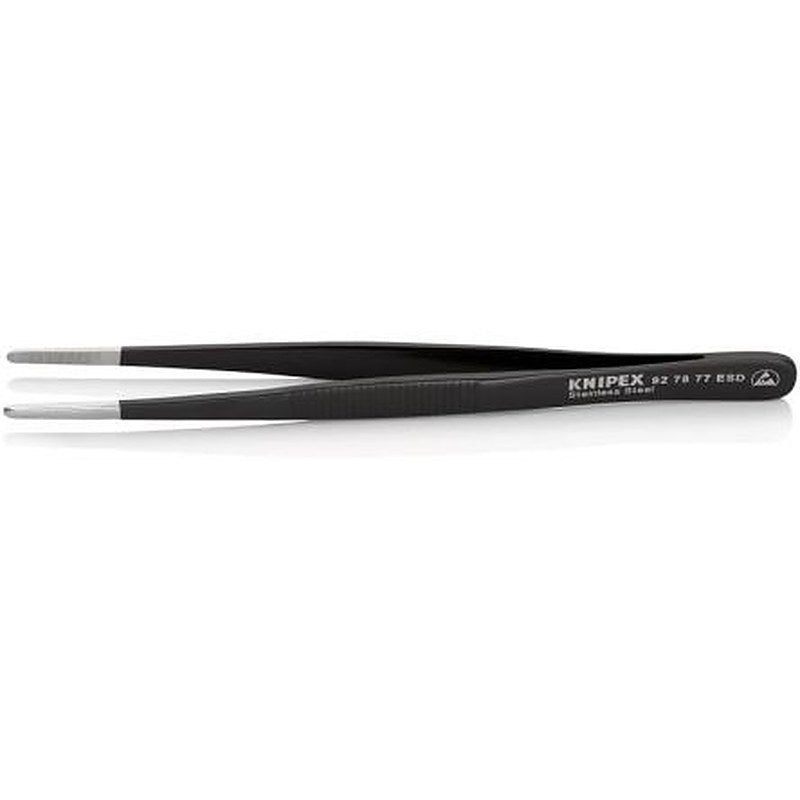 Knipex 145mm Stainless Steel Blunt ESD Safe Tweezer