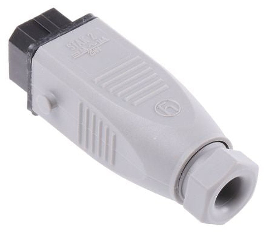 Hirschmann, ST IP54 Grey Industrial Power Connector, Cable Mount, 2P+PE, Rated At 16A, 250V