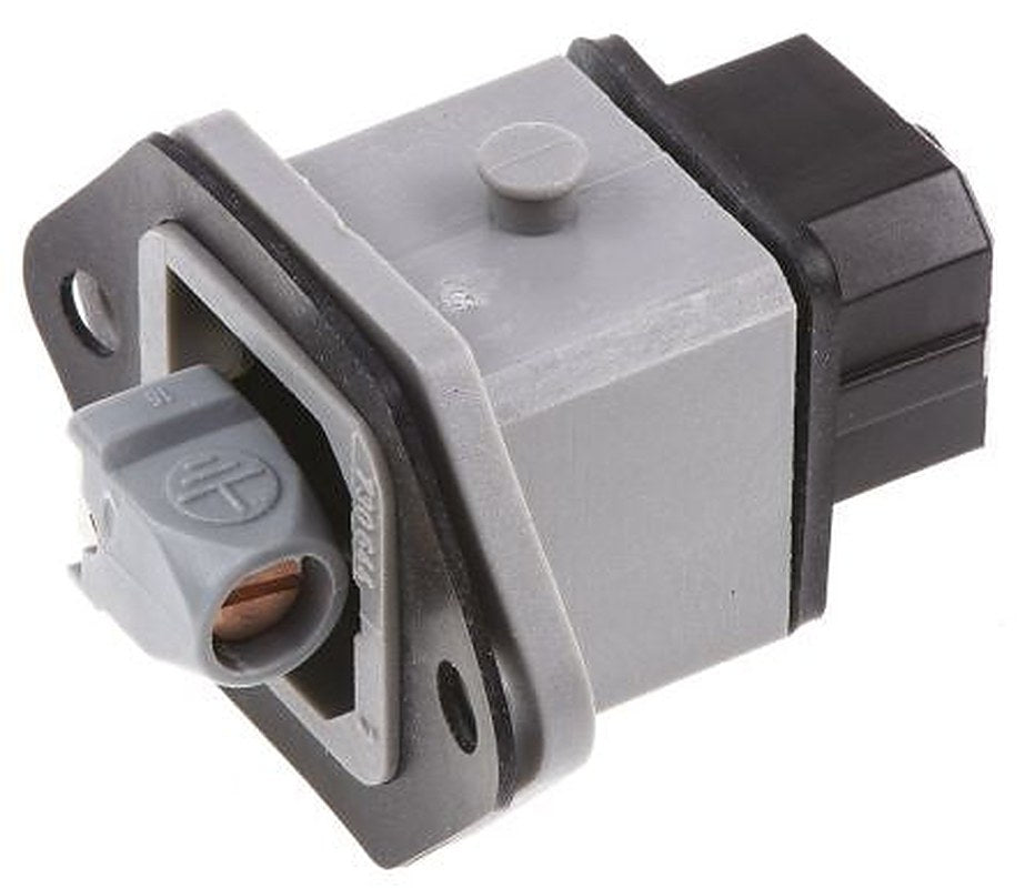 Hirschmann, ST IP54 Grey Industrial Power Connector, Front Mount, 2P+PE, Rated At 16A, 250V