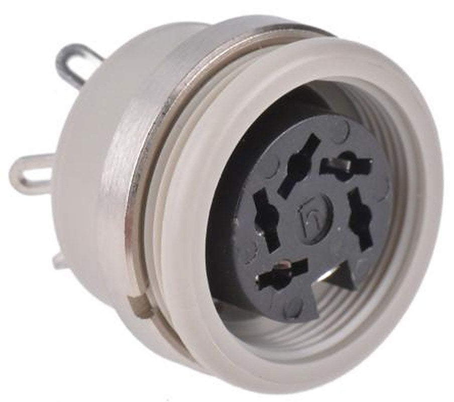 Hirschmann, MAB 5 Pole Straight Standard DIN Socket, DIN EN 60 130 09, 4A, 34V ac/dc IP30, Panel Mount Female
