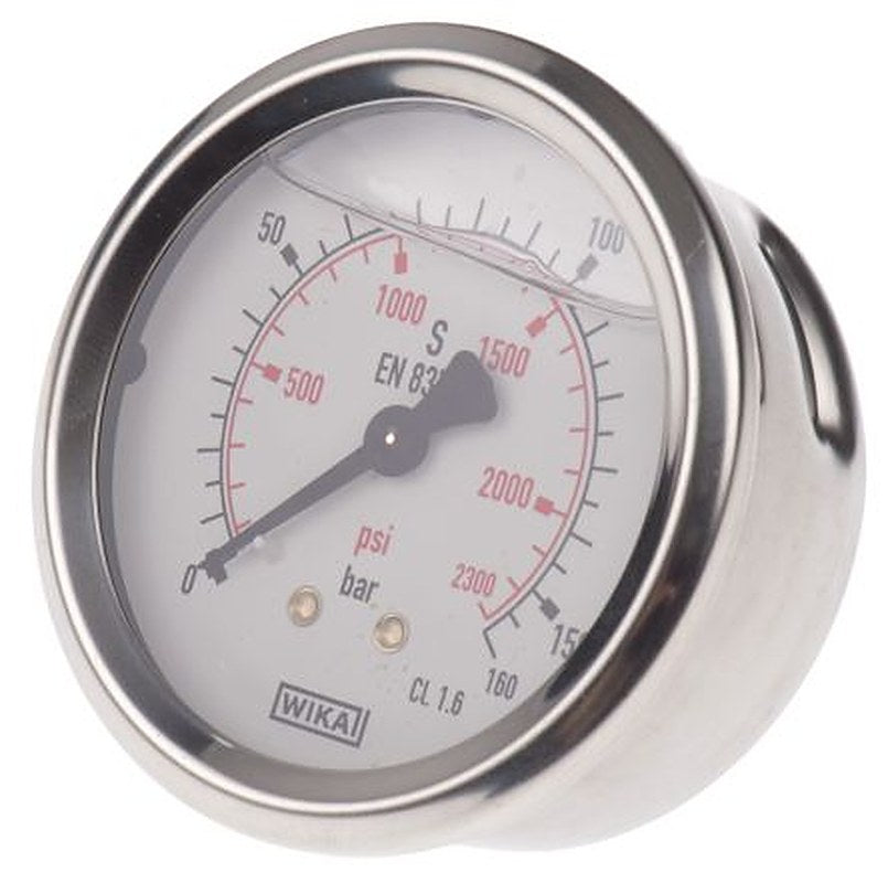WIKA G 1/4 Pressure Gauge, 63 mm, 160 bar