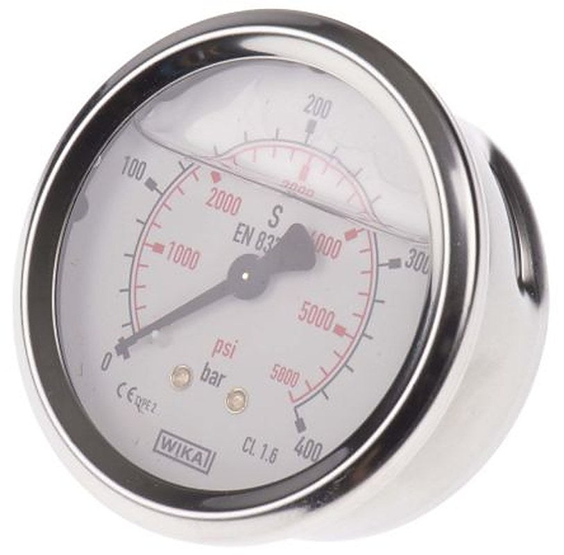 WIKA G 1/4 Pressure Gauge, 63 mm, 400 bar