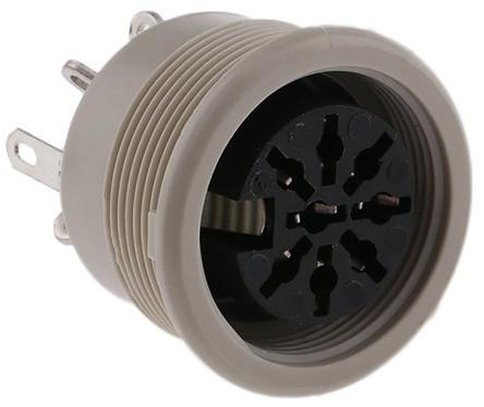 Hirschmann, MAB 8 Pole Straight Standard DIN Socket, DIN 45326, 4A, 34V ac/dc IP30, Panel Mount Female