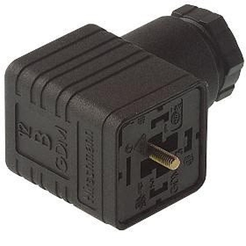 Hirschmann GDM 3+E DIN 43650 A Solenoid Valve Connector, 250V ac/dc Voltage