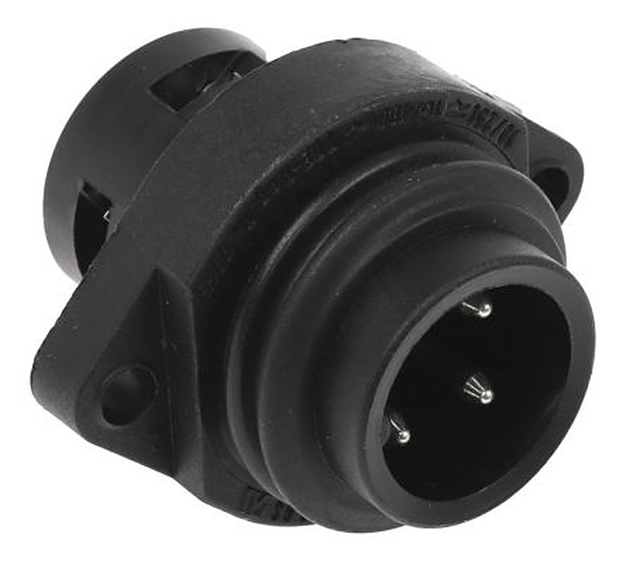 Hirschmann Circular Connector, 3 Contacts, Flange, 21.5 mm Connector, Plug, Male, IP67, CA Series