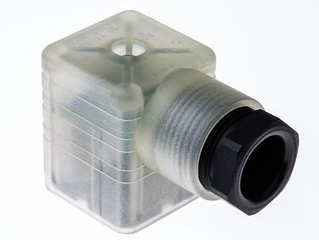 Hirschmann GDML 2+E DIN 43650 A Solenoid Valve Connector Indicator Light, 24V ac/dc Voltage