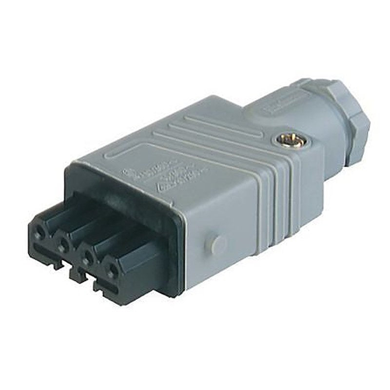 Hirschmann, ST IP54 Grey Industrial Power Connector, Cable Mount, 4P+PE, Rated At 10A, 400V