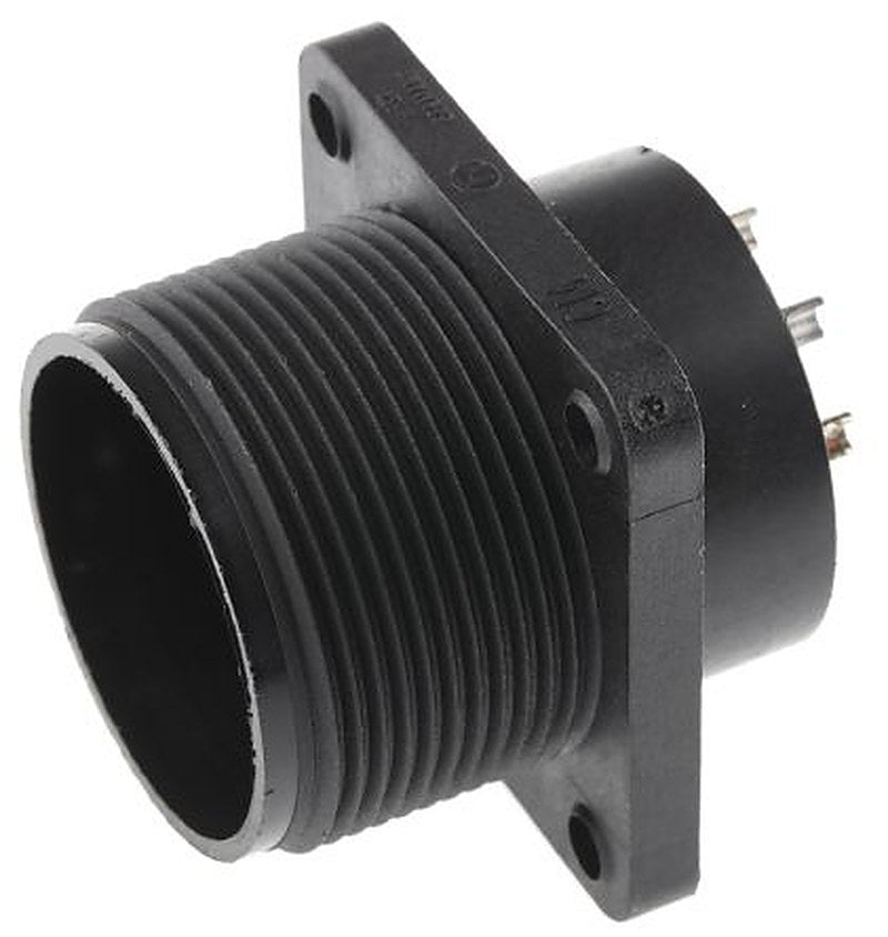 Hirschmann, CM, Polyamide Straight 8 Way Panel Mount MIL Spec Circular Connector Male Black, Female Contacts,Shell Size