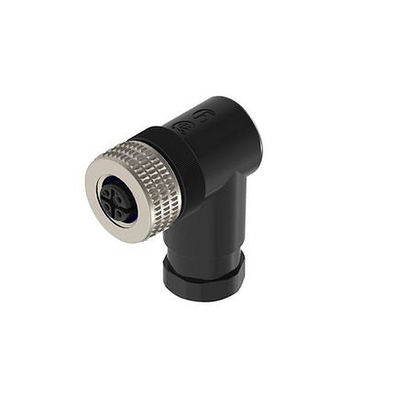 Hirschmann, ELWIKA 4 Pole Angled M12 Socket, DIN 43650, 4A, 230V IP65, IP67, Screw Female