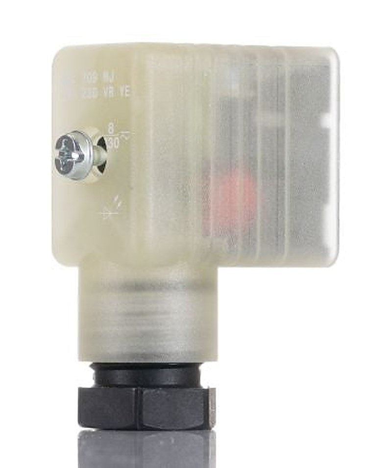 Hirschmann GML 2+E DIN 43650 B Solenoid Valve Connector Indicator Light, 250V ac/dc Voltage
