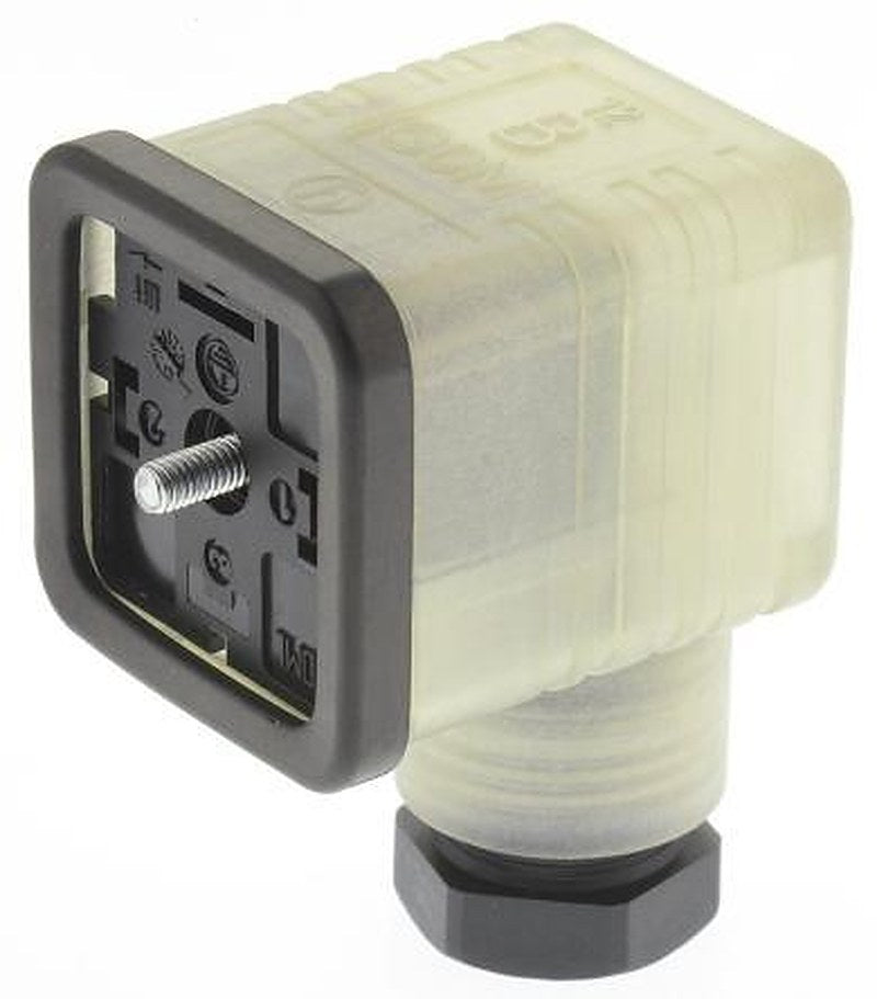 Hirschmann GDML 2+E DIN 43650 A Solenoid Valve Connector Indicator Light, 250V Voltage