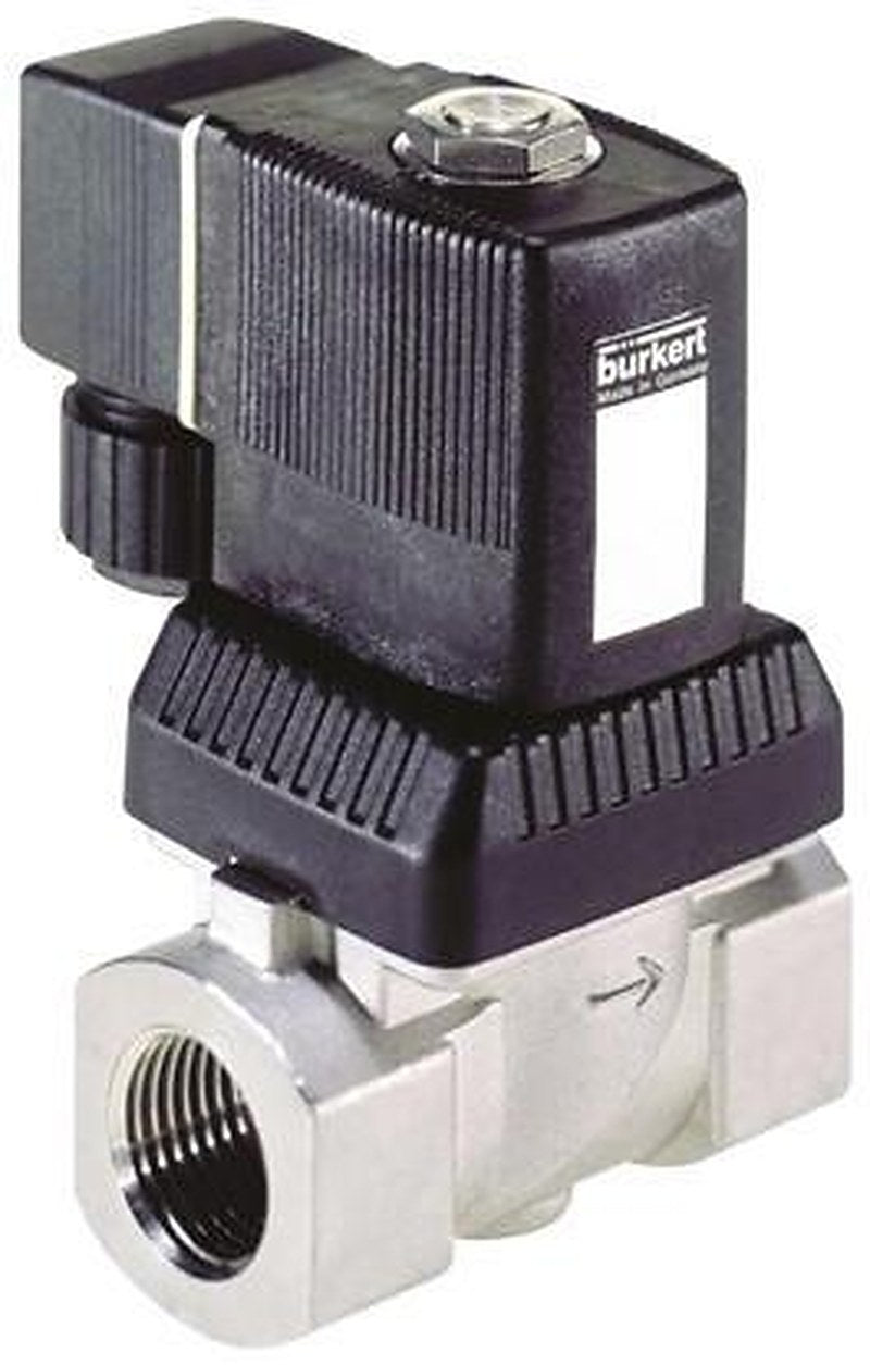 Burkert Solenoid Valve 93970044, 2 Port, NC, 110V ac