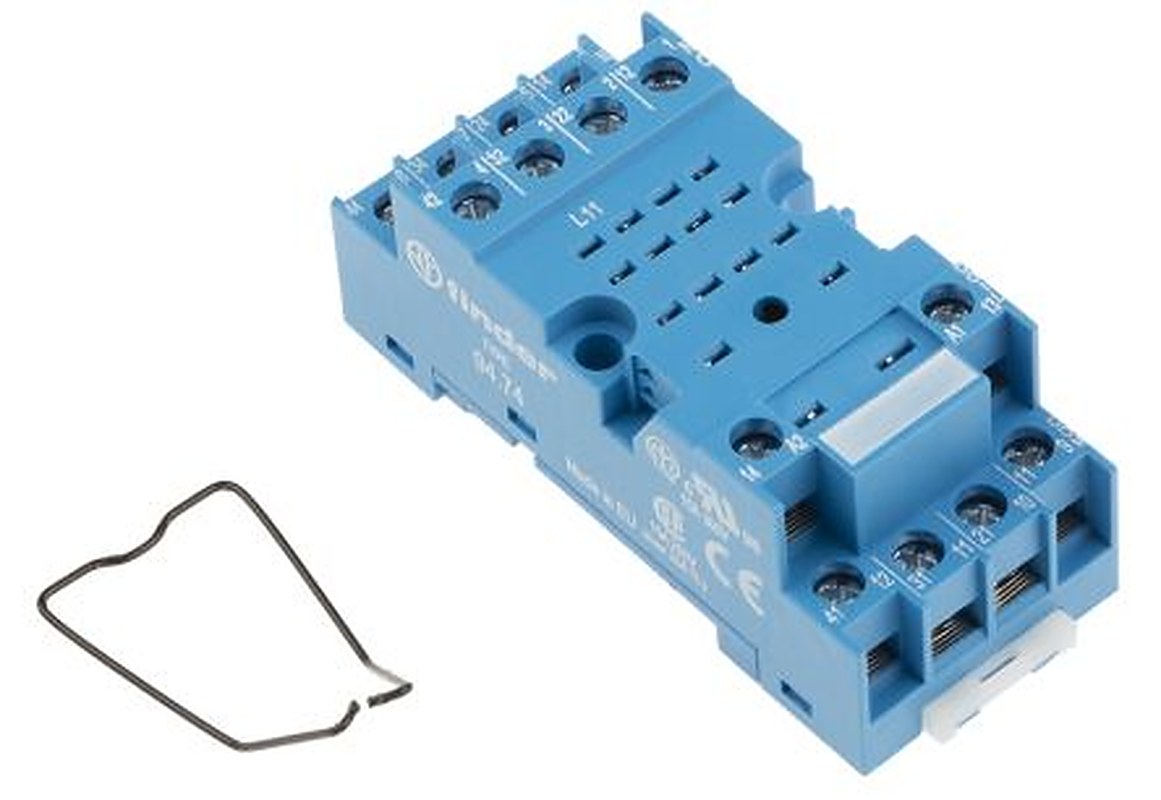 Finder 94 14 Way 250V ac DIN Rail Relay Socket, for use with 55.34 Series Relay