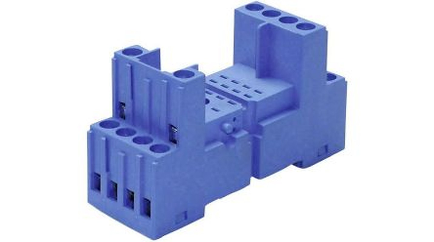 Finder 94 4 Way 250V DIN Rail Relay Socket, for use with 55.32, 55.34, 85.02, 85.04 Relays