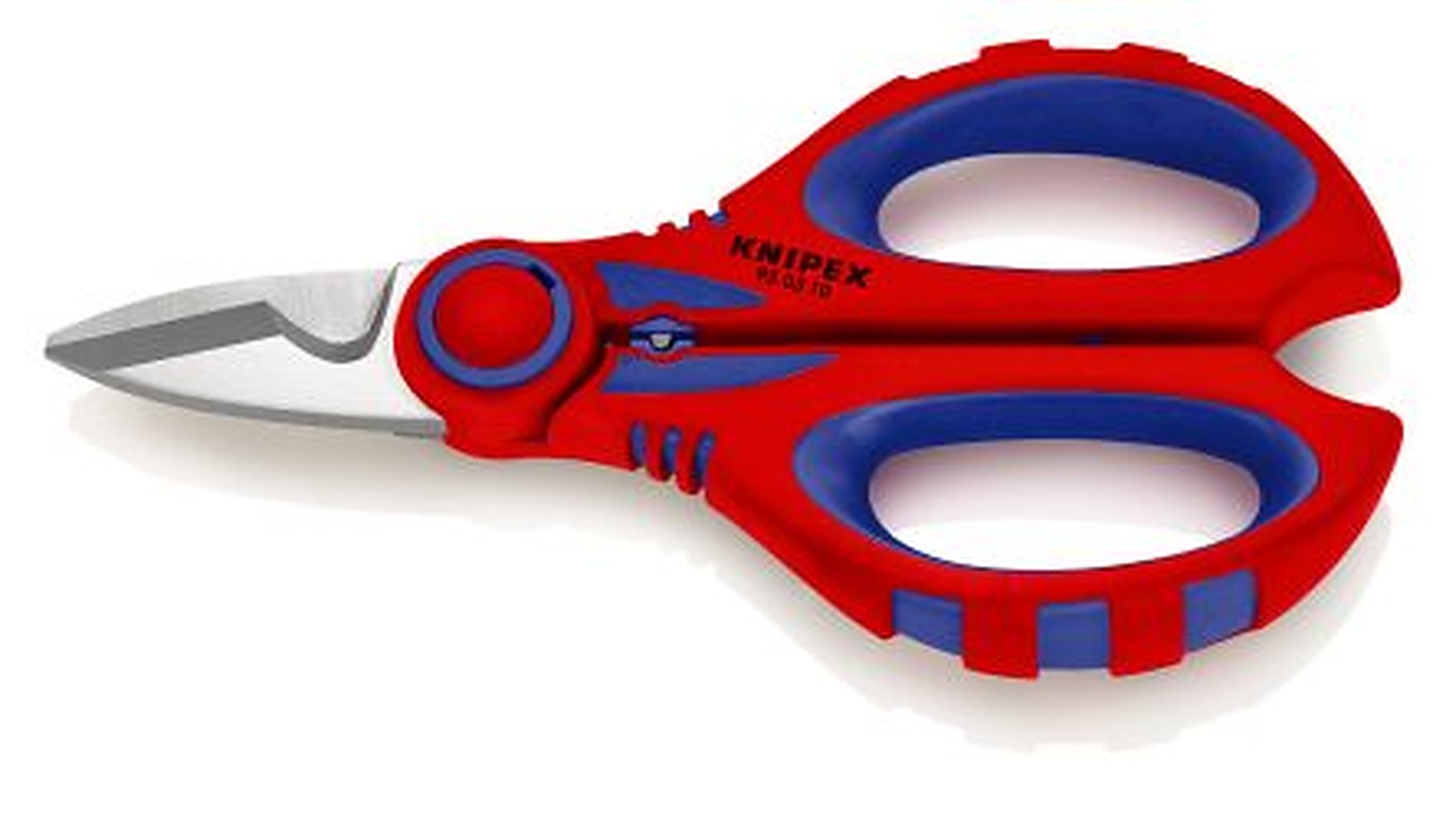 Knipex 160mm Stainless Steel Electricians Scissor Blue, Red