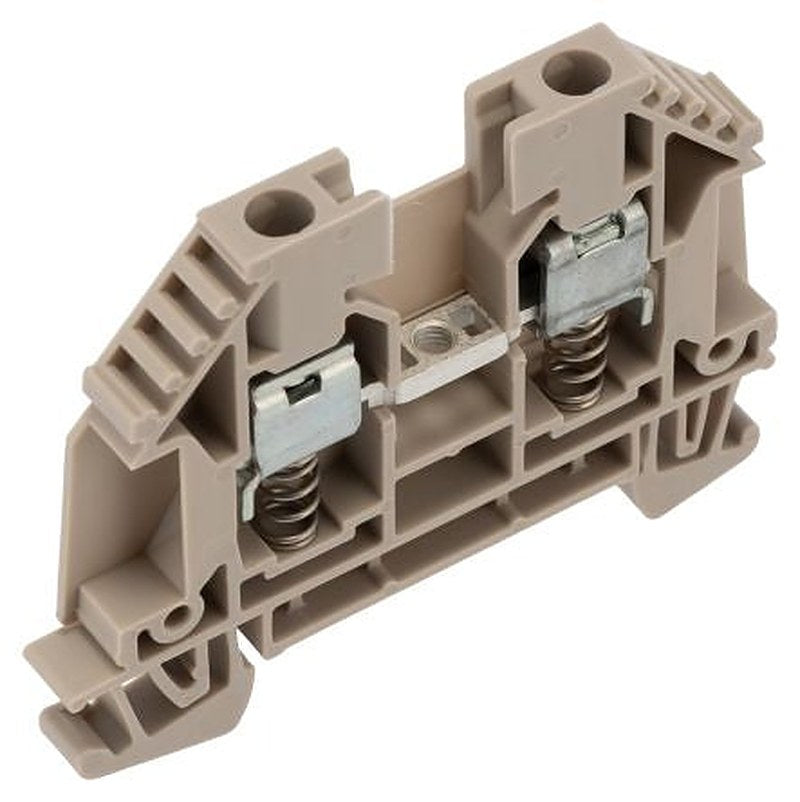 Weidmüller 9537440000 WDU 4 SL Series Feed Through Terminal Block Dark Beige, 4mm², 1-Level, Solder