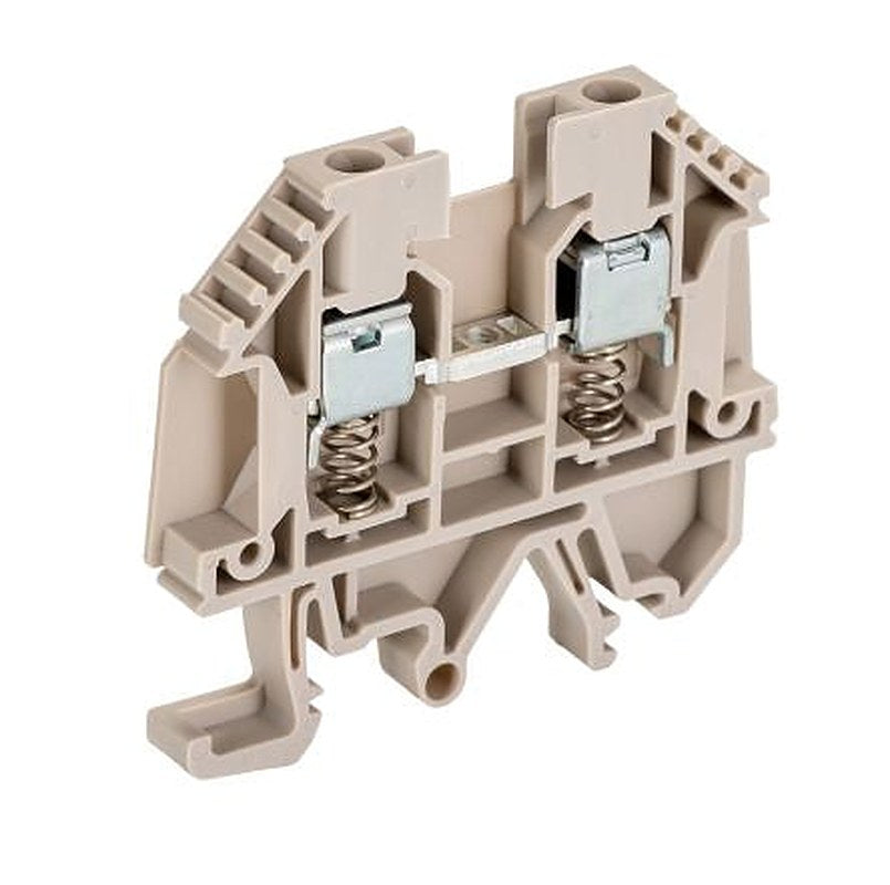 Weidmüller 9537450000 WDU 4 SL/EN Series Feed Through Terminal Block Dark Beige, 4mm², 1-Level, Solder