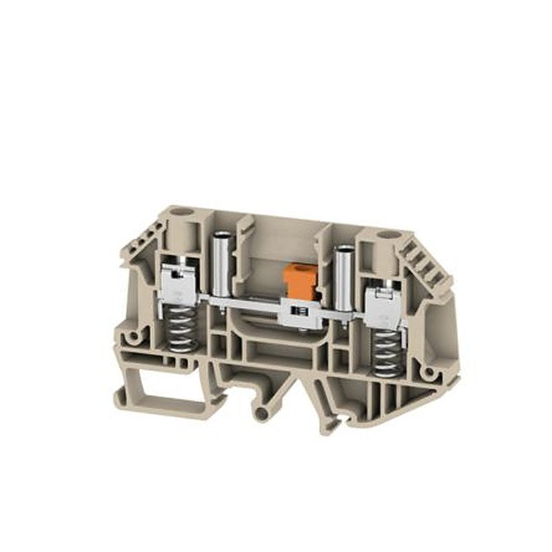 Weidmüller WTL Series Test Disconnect Terminal Block Dark Beige, 6mm², 1-Level, Screw, IECEx/ATEX