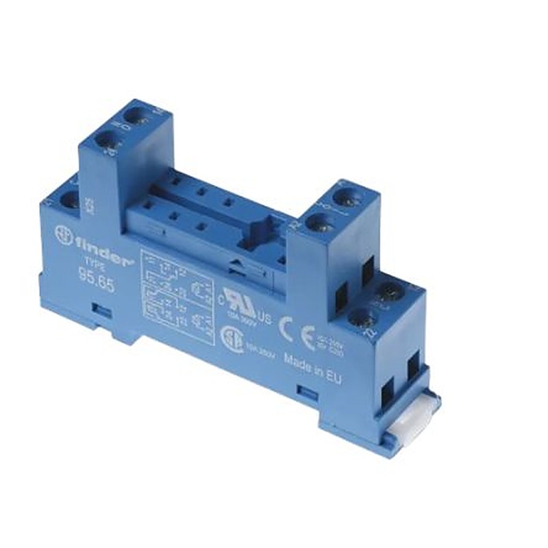 Finder 95 250V Panel Relay Socket, for use with 40.52, 40.51, 40.62 Series Relay, 40.61