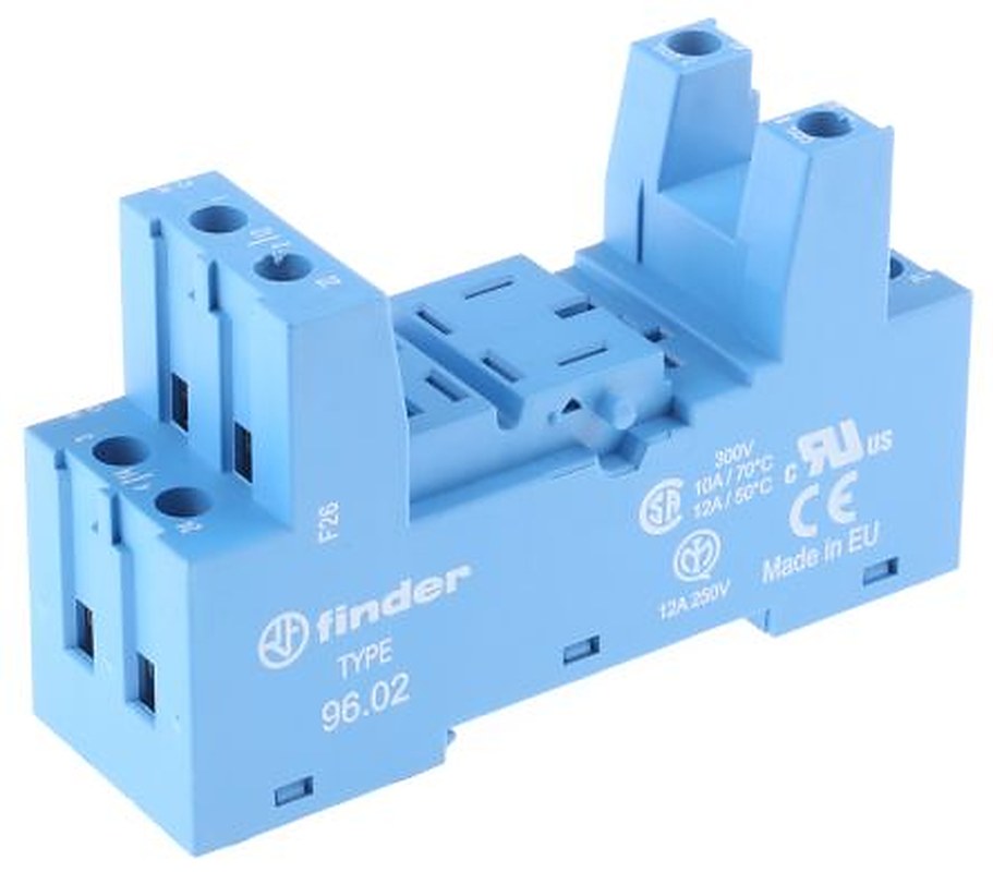 Finder 96 8 Way 250V ac DIN Rail Relay Socket