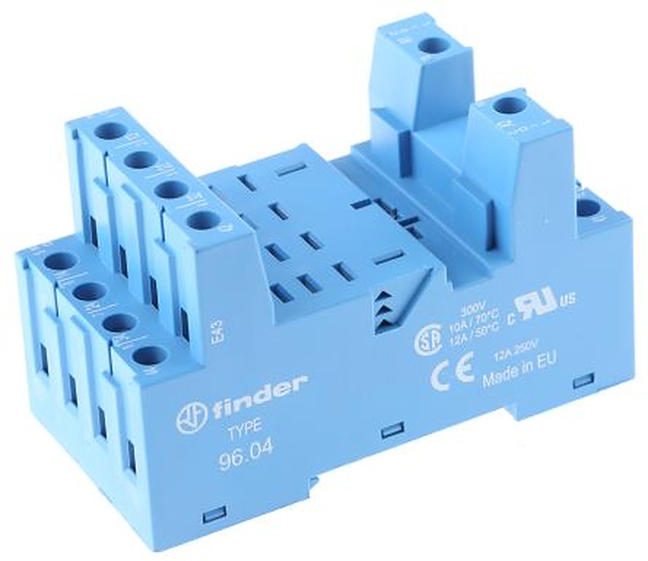 Finder 96 14 Way 250V ac DIN Rail Relay Socket