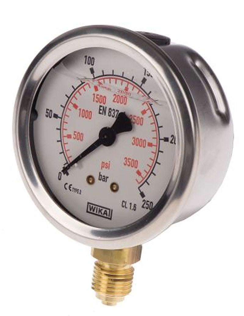 WIKA G 1/4 Male Pressure Gauge, 250 bar