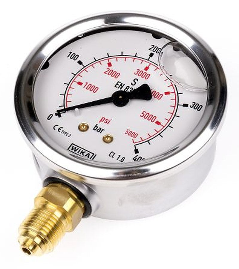 WIKA G 1/4 Male Pressure Gauge, 400 bar