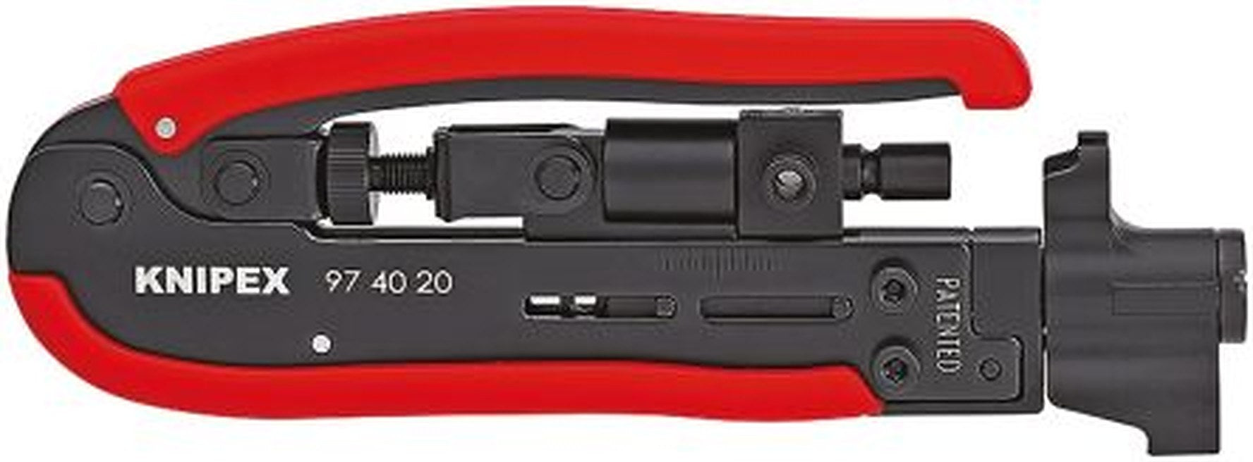 Knipex 97 40 20 SB Crimp Tool Crimp Tool for F Connectors, RCA Connectors, BNC Connectors