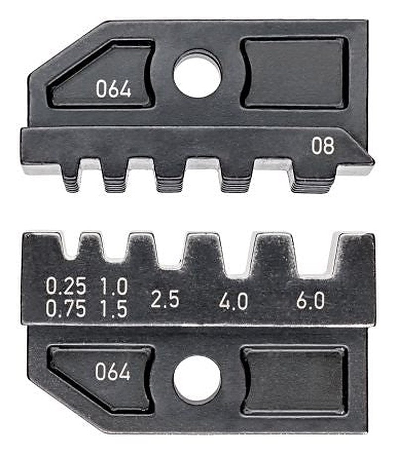 Knipex, 97 Crimp Die Set, Coaxial Type Crimp Die Black