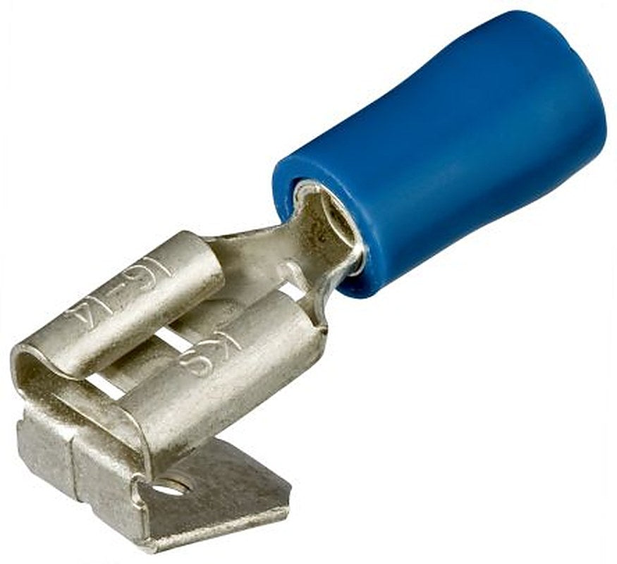 Knipex Hooked, 97 99 Insulated Spade Connector, 16 AWG to 14 AWG, Blue