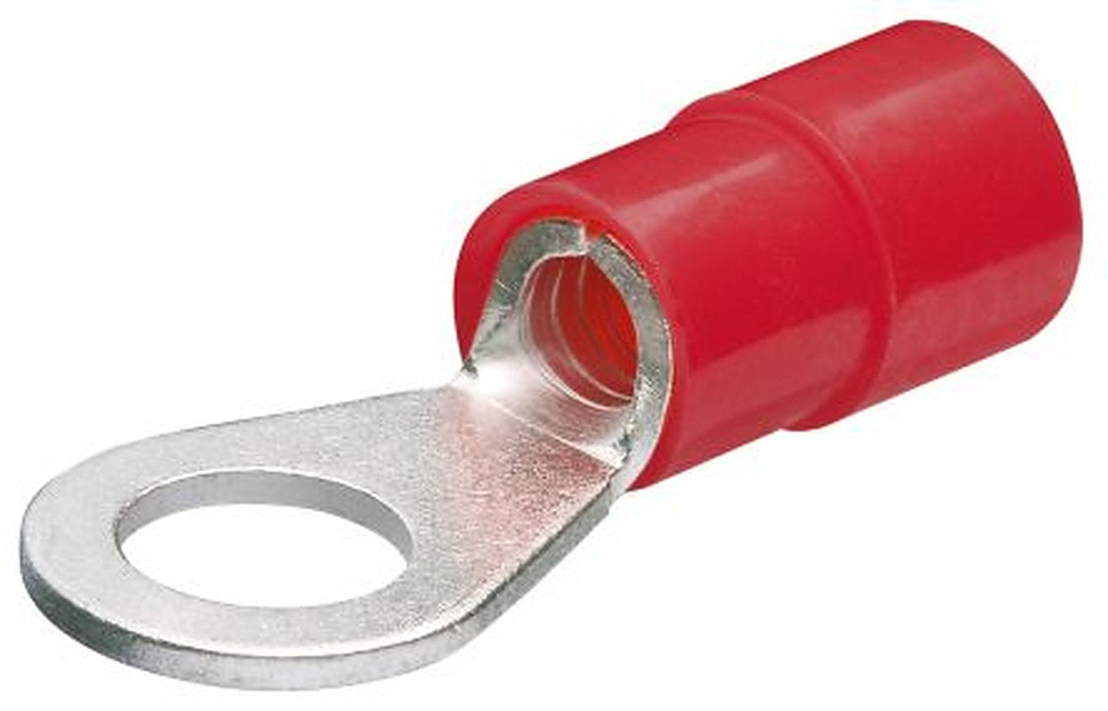 Knipex, 97 99 1 Insulated Ring Terminal, 4 mm Stud Size 22 AWG 16 AWG Wire Size, Red