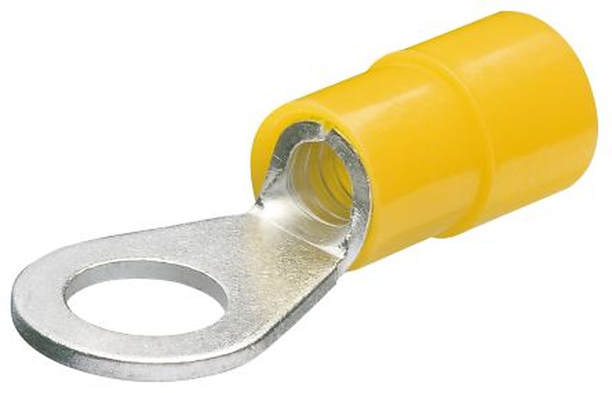 Knipex, 97 99 1 Insulated Ring Terminal, 8 mm Stud Size 12 AWG 10 AWG Wire Size, Yellow