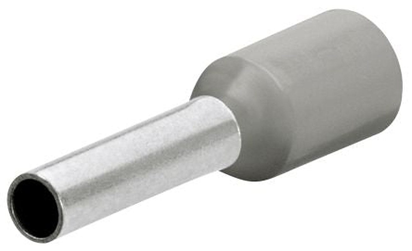 Knipex, 97 99 Insulated Ferrule, 10 mm Pin Length, 1.2 mm Pin Diameter, Grey from 18 AWG to 18 AWG Wire Size