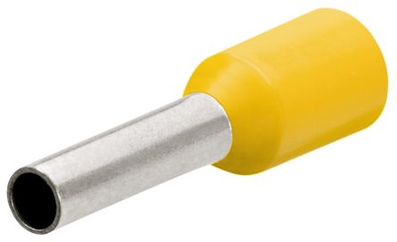 Knipex, 97 99 Insulated Ferrule, 18 mm Pin Length, 3.5 mm Pin Diameter, Yellow from 10 AWG to 10 AWG Wire Size