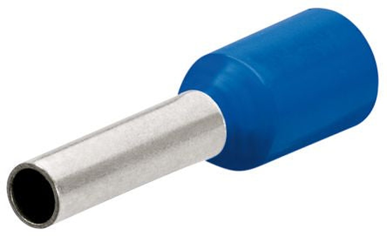 Knipex, 97 99 Insulated Ferrule, 18 mm Pin Length, 5.8 mm Pin Diameter, Blue from 6 AWG to 6 AWG Wire Size
