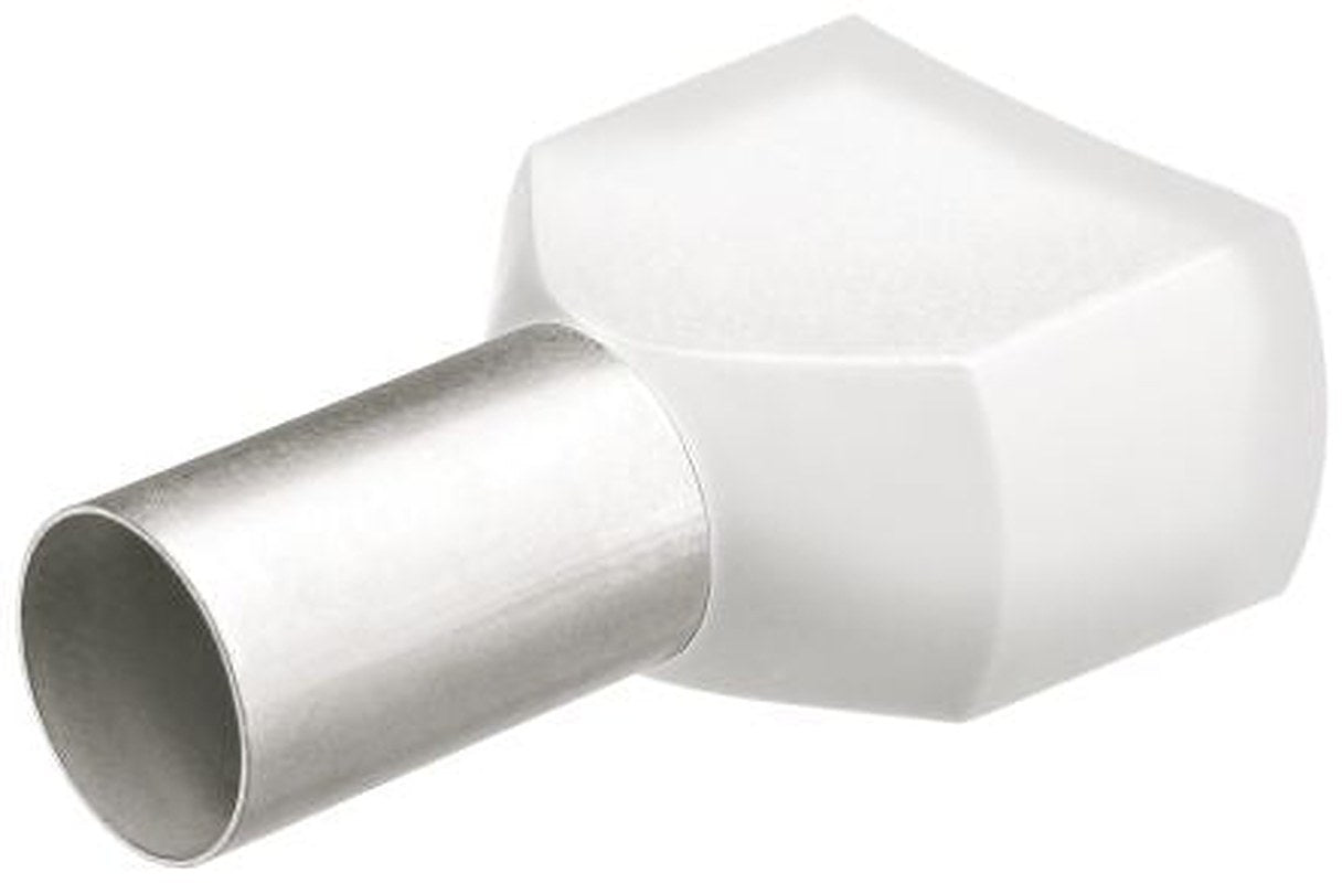 Knipex, 97 99 Insulated Ferrule, 8 mm Pin Length, 1.4 mm Pin Diameter, White from 20 AWG to 20 AWG Wire Size