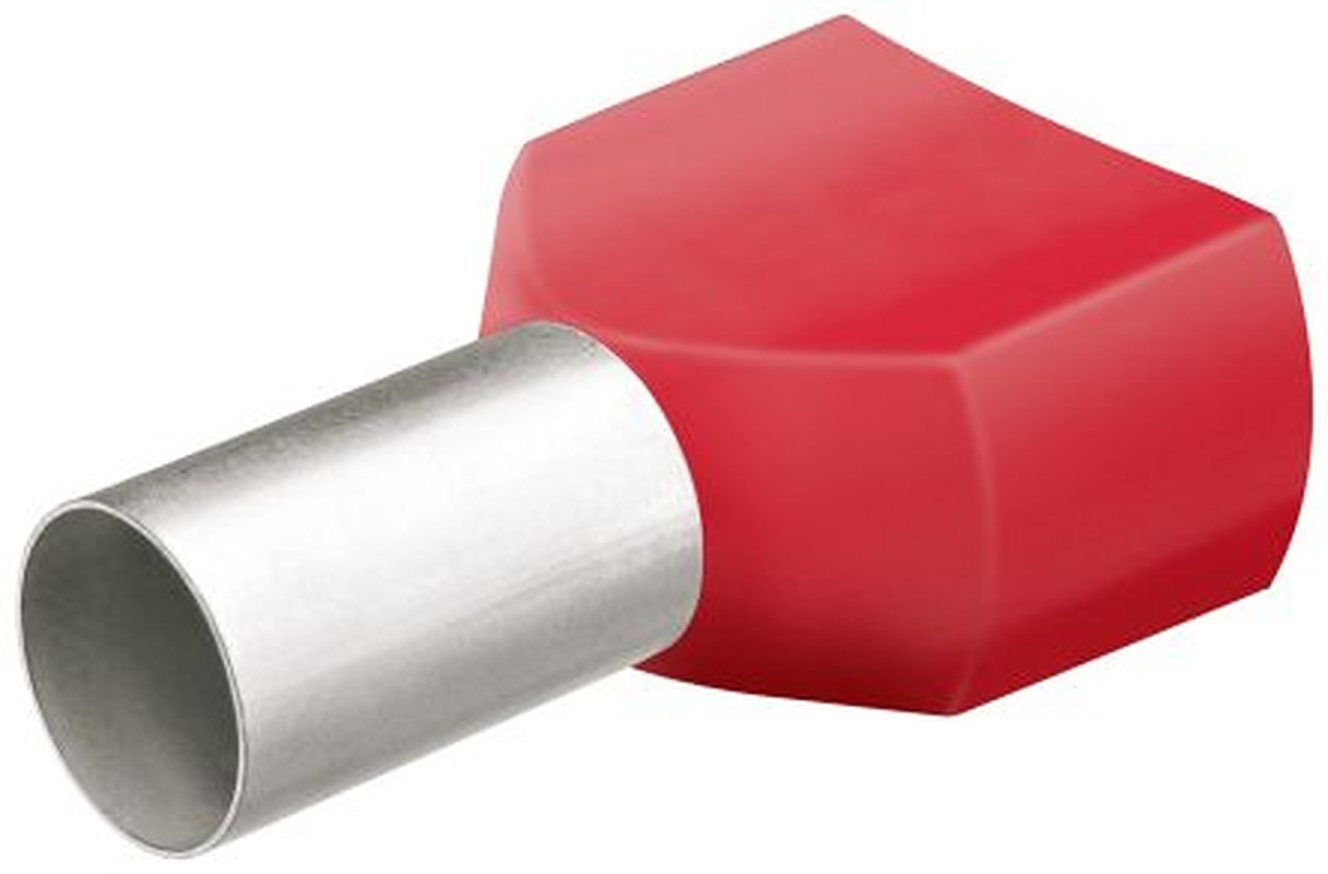 Knipex, 97 99 Insulated Ferrule, 8 mm Pin Length, 1.95 mm Pin Diameter, Red from 18 AWG to 18 AWG Wire Size