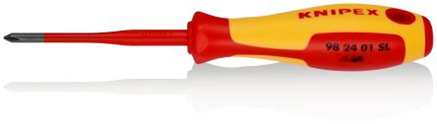 Knipex Insulated, PH1 Tip, 80 mm Blade VDE/1000V Approved, 187 mm Overall
