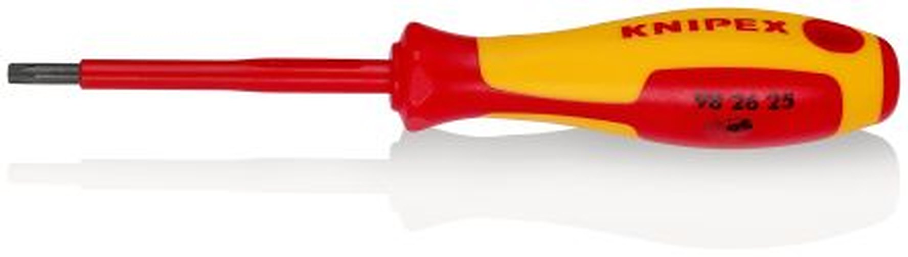 Knipex Insulated Torx & Torx Plus Screwdriver, TX25 Tip, 80 mm Blade VDE/1000V Approved, 185mm Overall