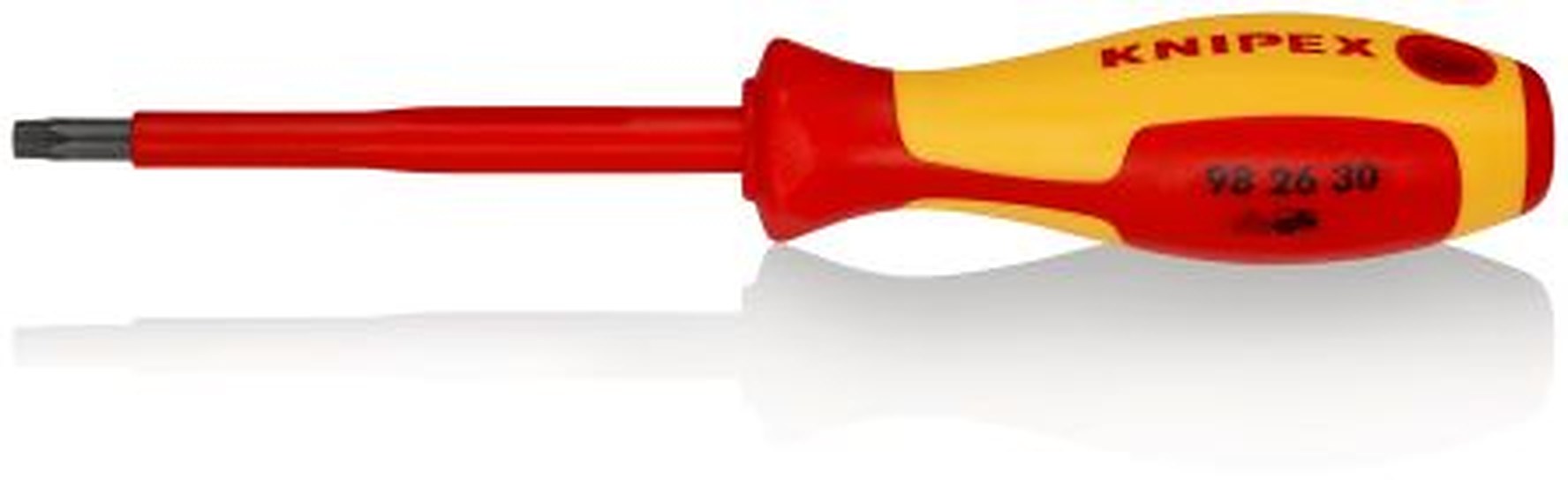 Knipex Insulated Torx & Torx Plus Screwdriver, TX30 Tip, 100 mm Blade VDE/1000V Approved, 210mm Overall
