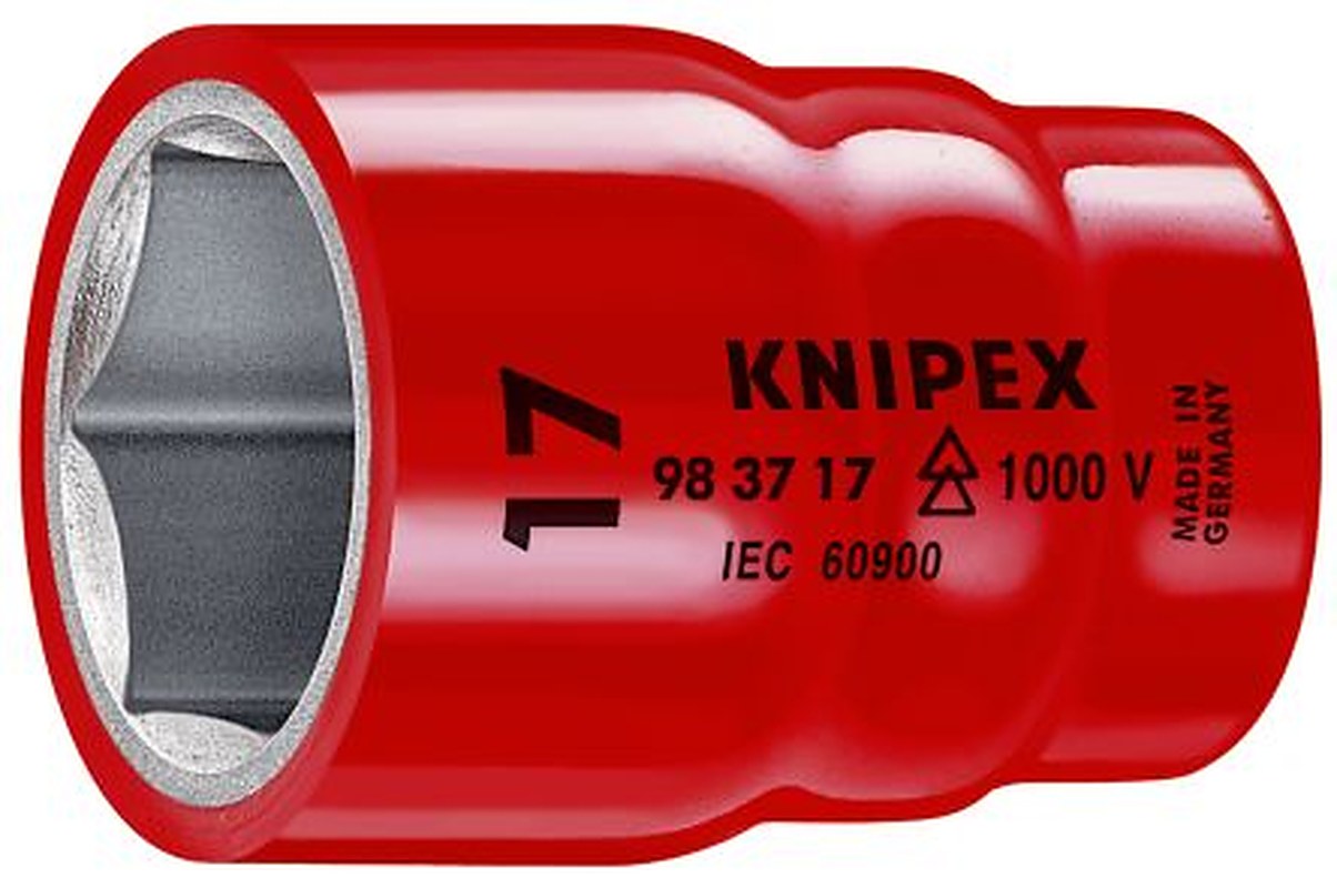 Knipex 3/8 in Drive 3/8 in 6 Point Square VDE/1000V Approved, 46mm Overall Length