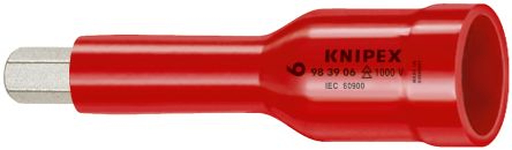 Knipex 3/8 in Drive 3/8 in Standard Square VDE/1000V Approved, 75mm Overall Length