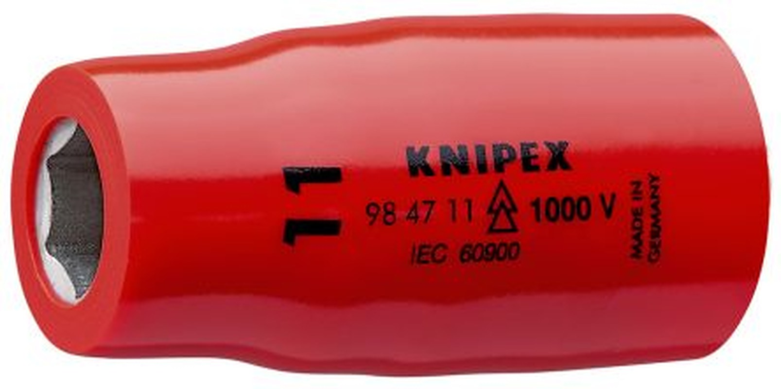 Knipex 1/2 in Drive 1/2 in 6 Point Hex VDE/1000V Approved, 54mm Overall Length