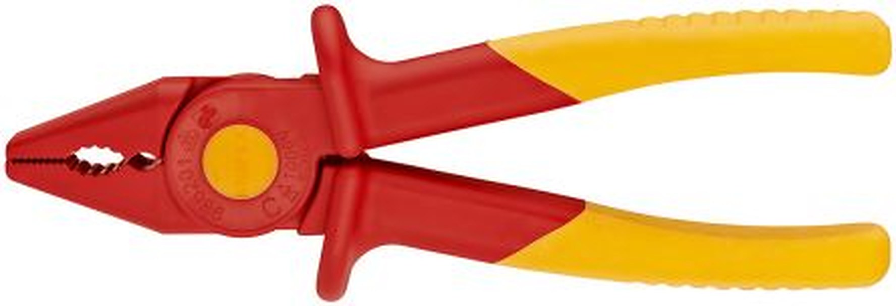 Knipex 1-Piece Combination Plier Flat Nose, 180 mm Overall VDE/1000V Approved